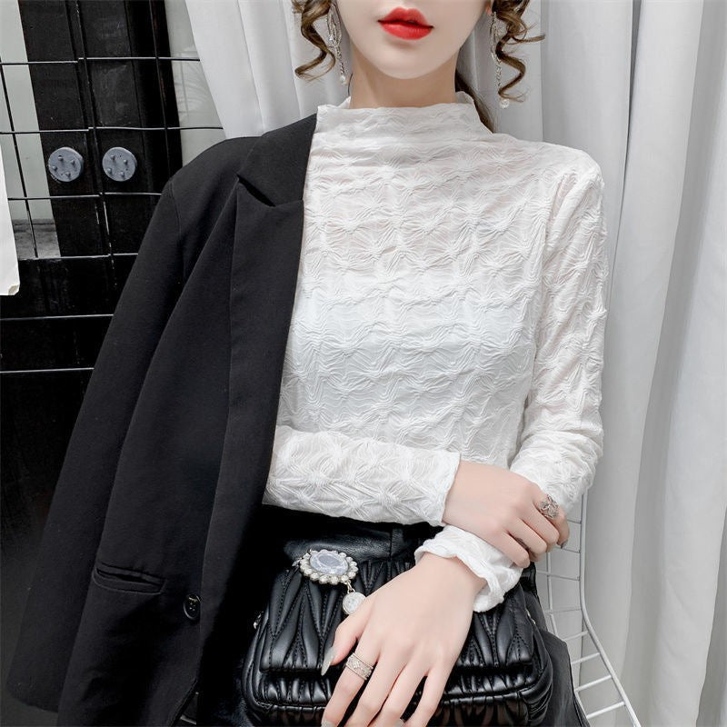 Thickened Half-high Collar Bottoming Shirt For Women Limorista