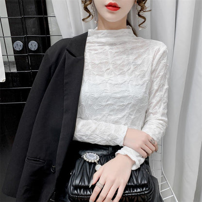 Thickened Half-high Collar Bottoming Shirt For Women Limorista