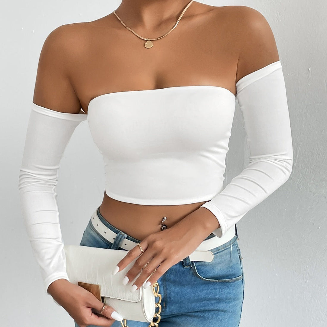 European And American Camisole Waist Trimming Short Sleeve Limorista