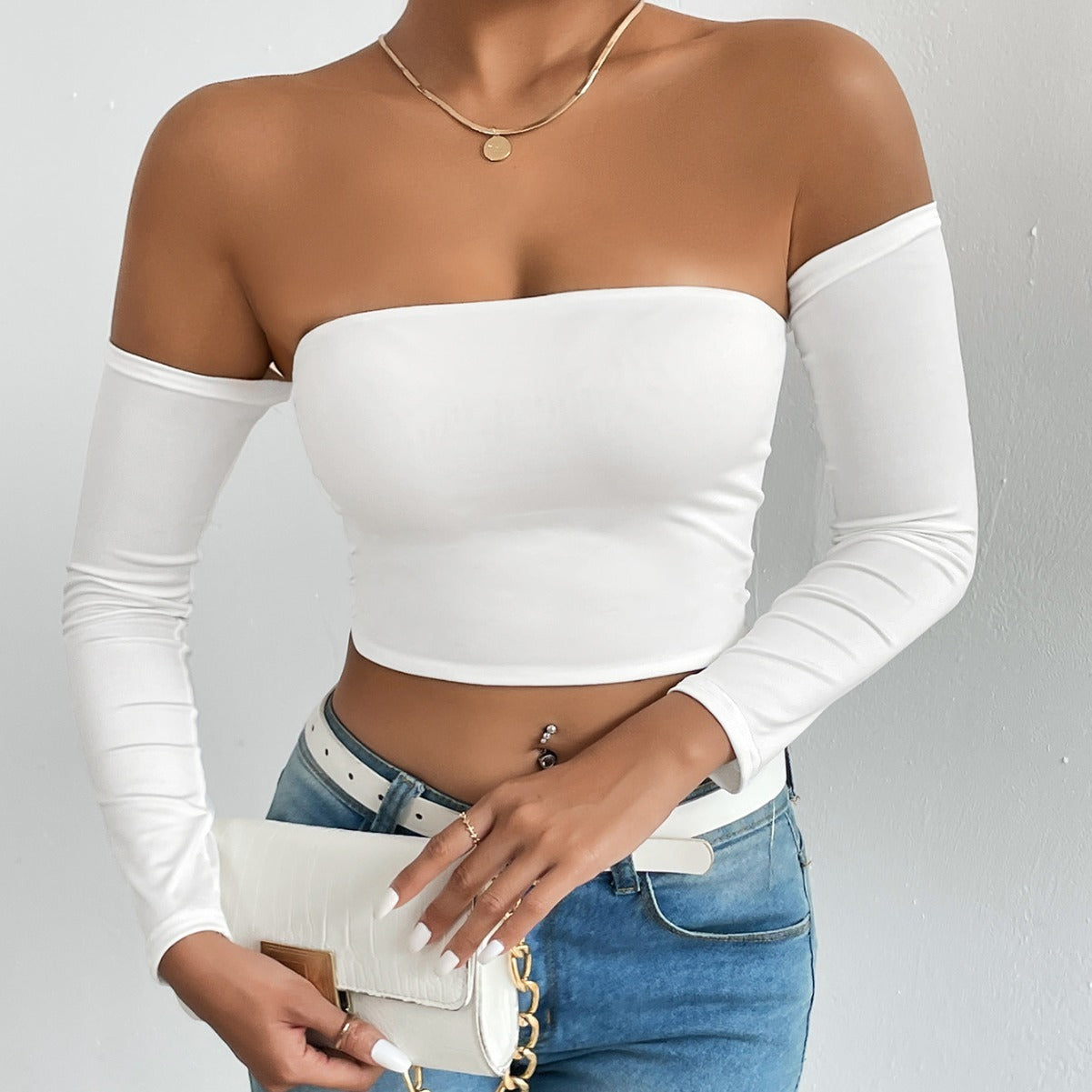 European And American Camisole Waist Trimming Short Sleeve Limorista