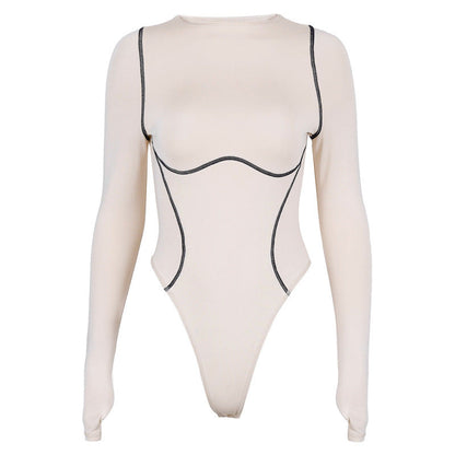 New Style Long-sleeved Round Neck Seamless One-piece Women Limorista
