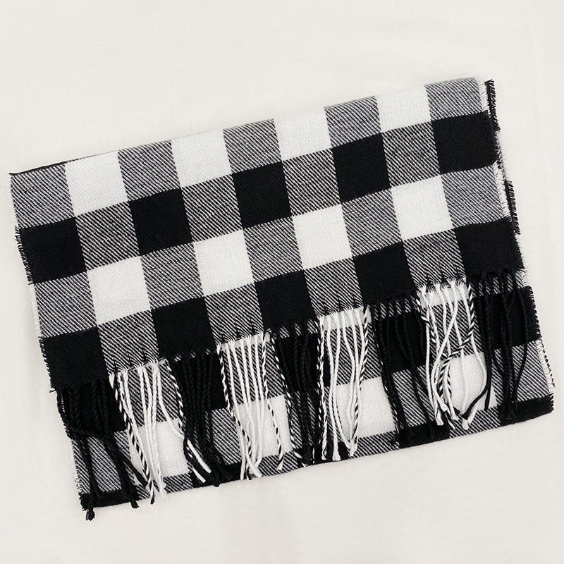 Autumn And Winter British Style Plaid Scarf Winter Limorista