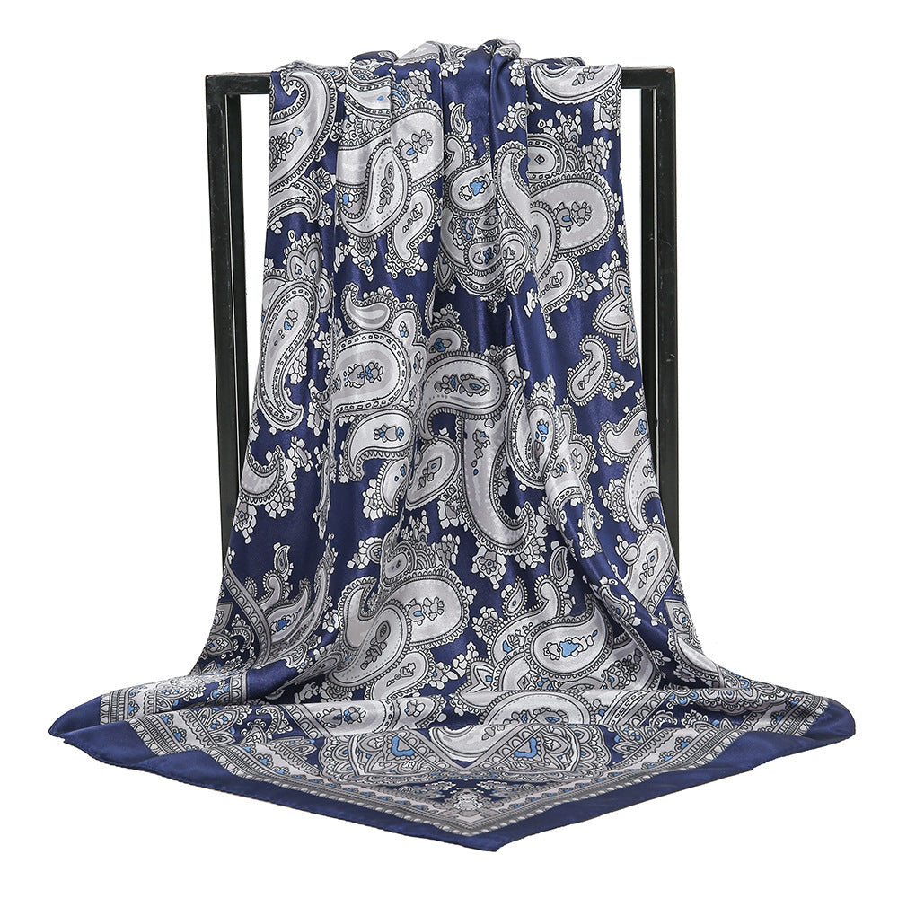 Paisley Printed 90 Square Scarf Retro Fashion Shawl Limorista