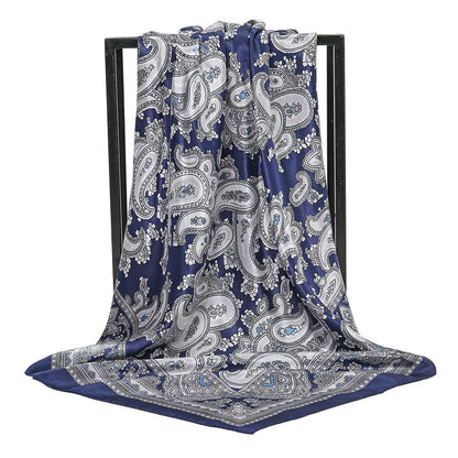 Paisley Printed 90 Square Scarf Retro Fashion Shawl Limorista