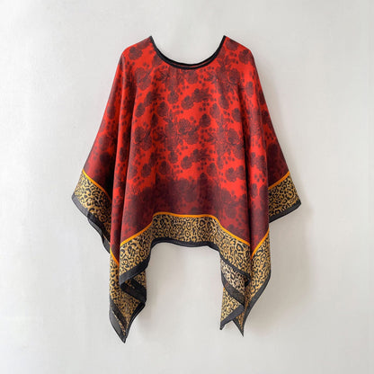 Silk Scarf Artificial Silk Sunscreen Scarf For Women Pullover Shawl Limorista