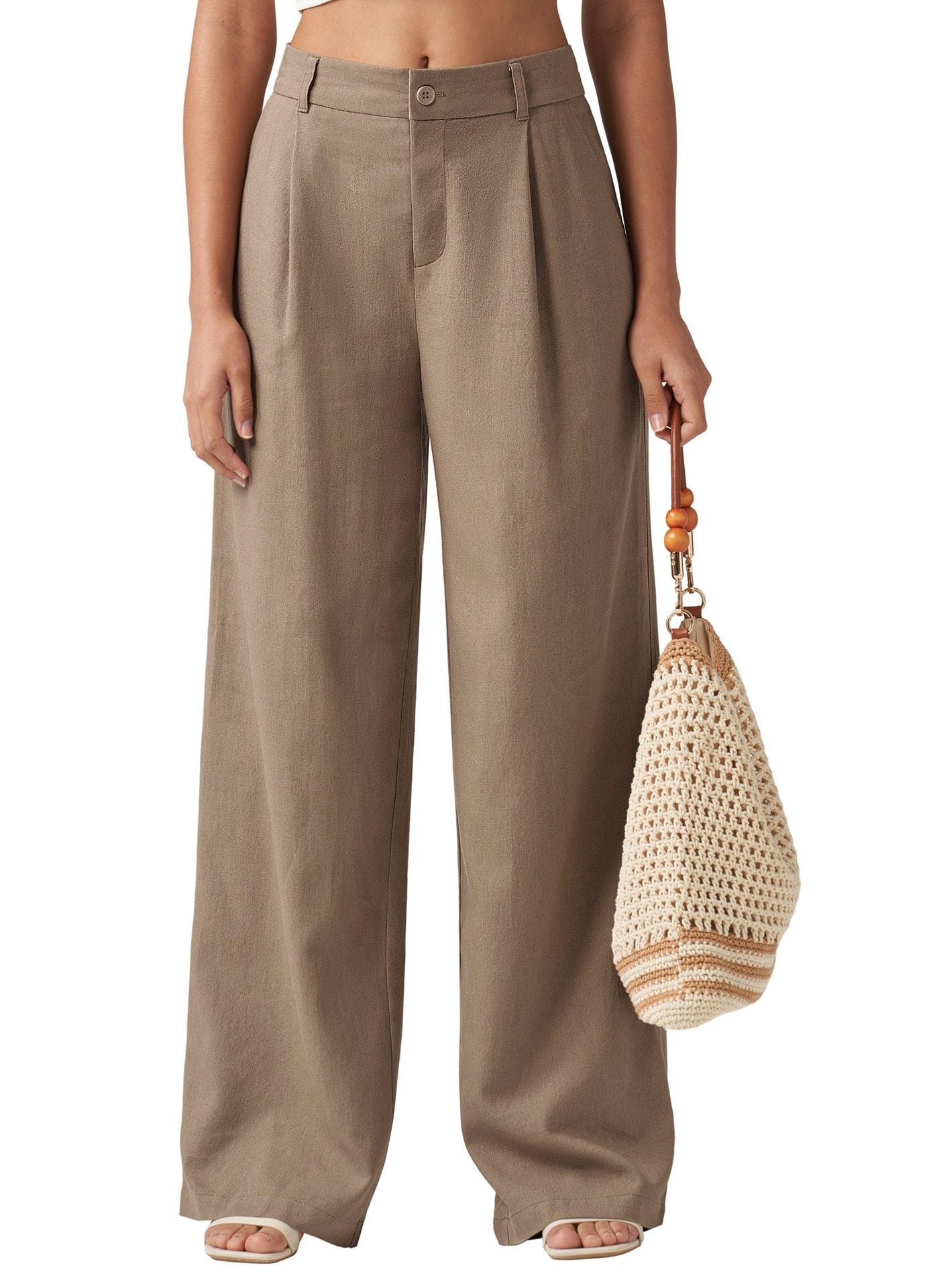Loose Casual And Comfortable Pocket Straight-leg Pants Limorista