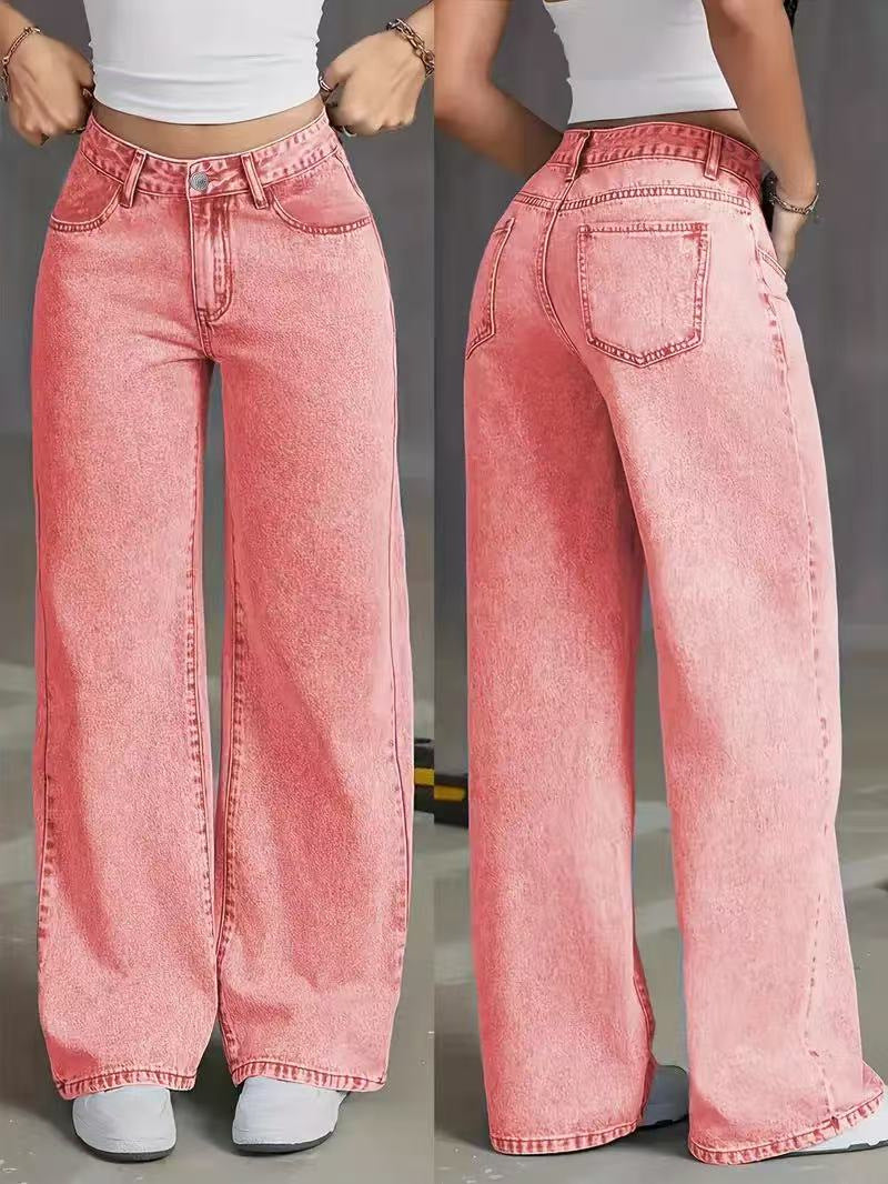 Sweet And Spicy Style High Waist Straight Jeans Limorista