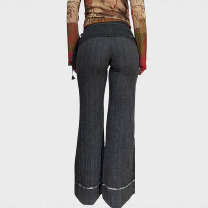 Printed Tape Thigh-length Curtain Tights Limorista