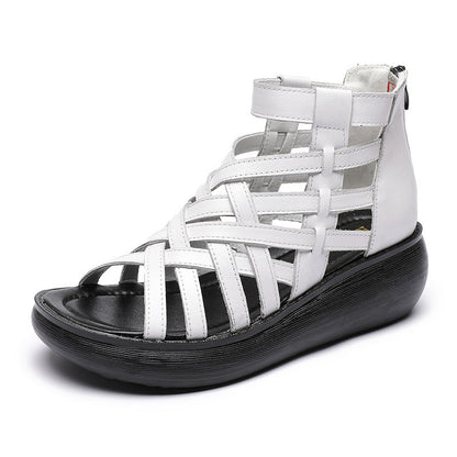New Ethnic Style Retro Wedge Sandals Women&