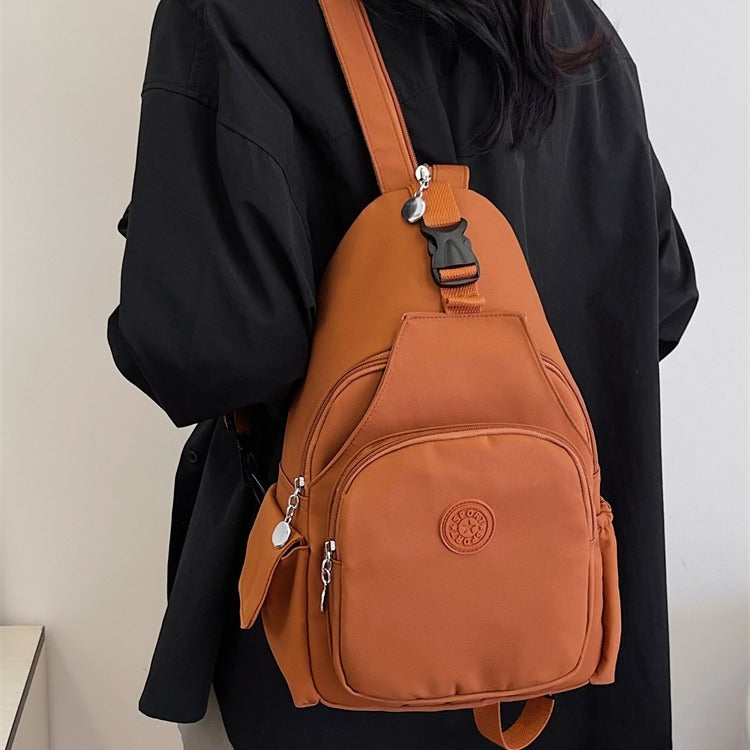 Single Shoulder Crossbody Chest Bag Double Back Large Capacity Women&