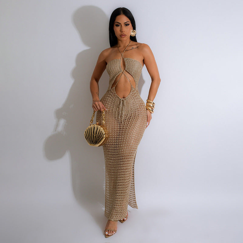 Fashion Personality Sleeveless Knitted Dress Women Limorista