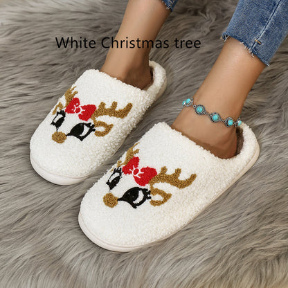 Christmas Home Slippers Indoor Soft Bottom Mute Warm Limorista