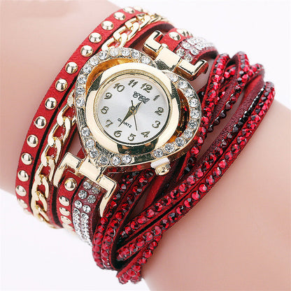 Ladies Round Diamond Love Dial Bracelet Watch Limorista