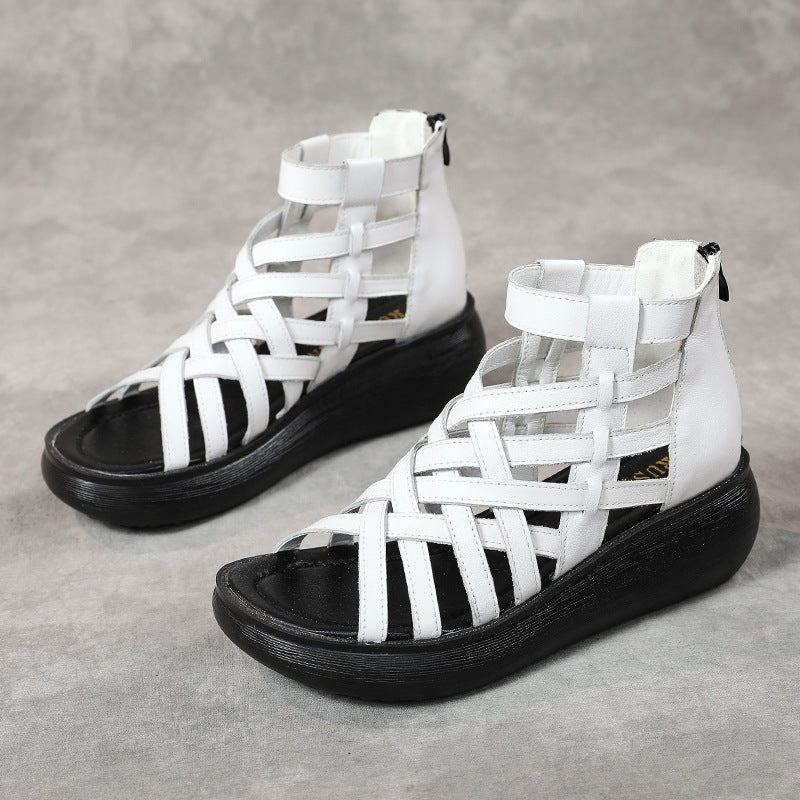 New Ethnic Style Retro Wedge Sandals Women&