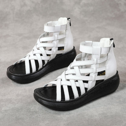 New Ethnic Style Retro Wedge Sandals Women&