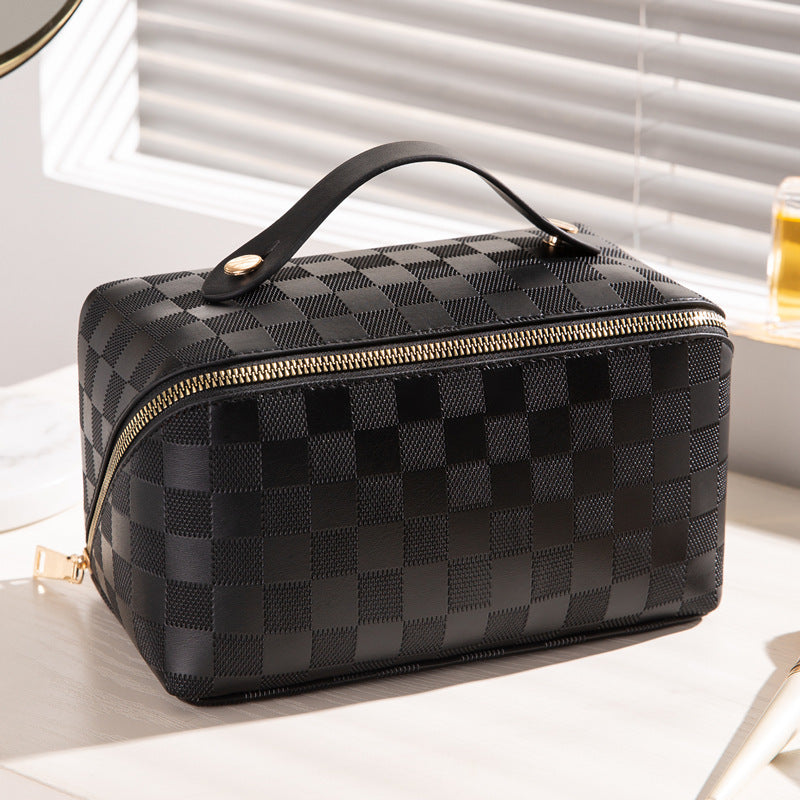 Plaid Pillow Cosmetic Bag Women&