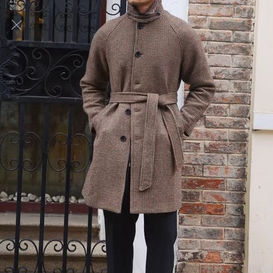 Mid-length Vintage Wool Coat With Shoulder Insert Limorista