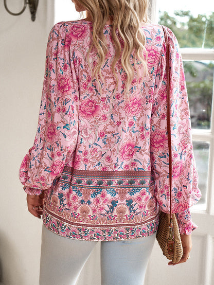 European And American Printed Shirt Women&