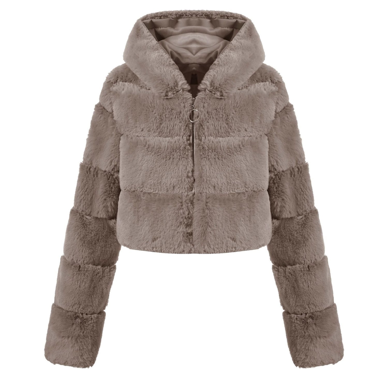 Solid Color Faux Fur Coat Jacket Fashion Limorista
