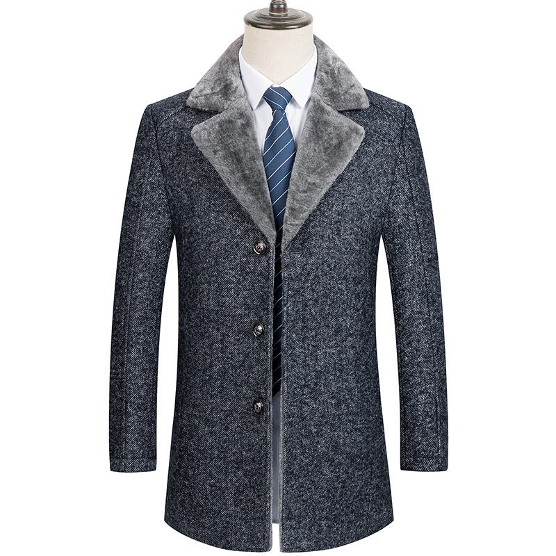 Woolen Coat Autumn And Winter Clothing Middle-aged Men&