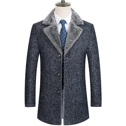 Woolen Coat Autumn And Winter Clothing Middle-aged Men&