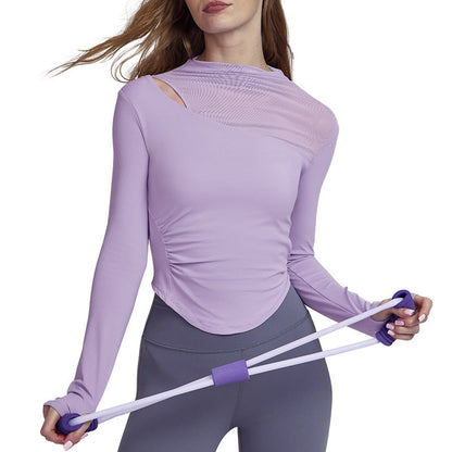 Yoga Clothes Long-sleeved Top With Chest Pad Slim Fit Slimming Limorista