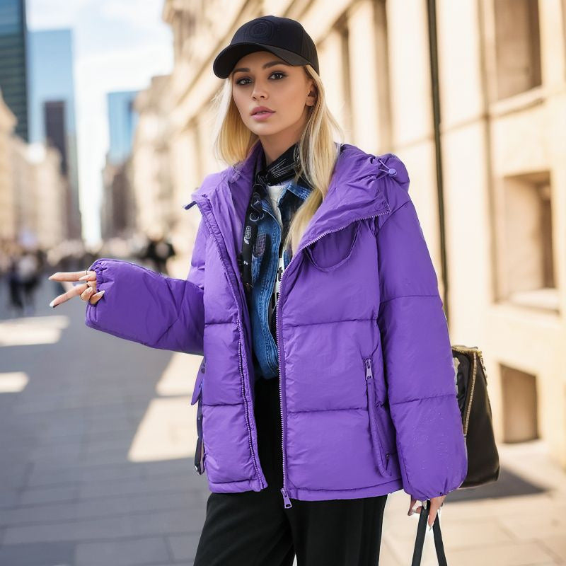 Short Hood Small Thick Fashion Cotton-padded Coat Limorista