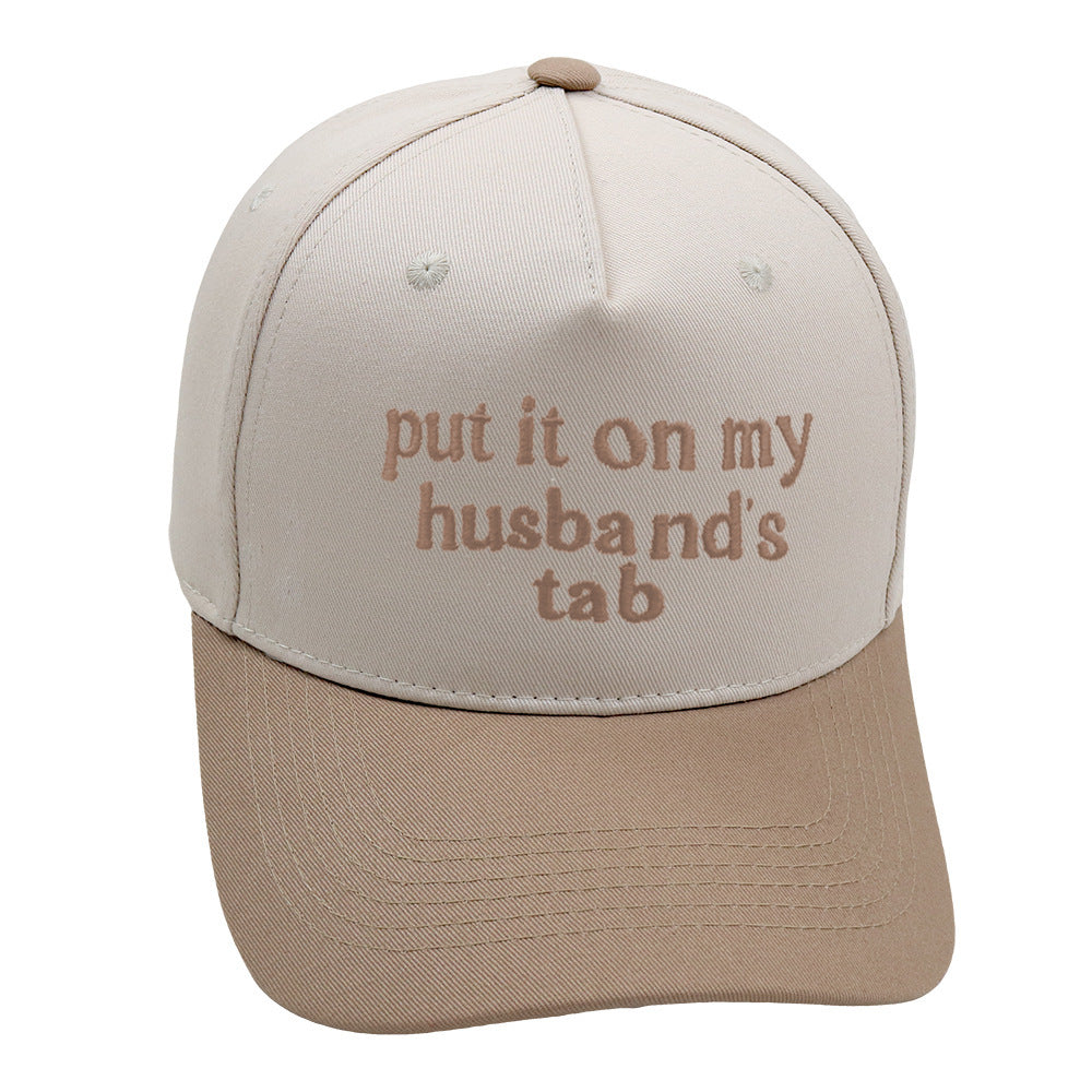 Put It On My Husbands Tab Trucker Embroidery Color Matching Baseball Cap Limorista
