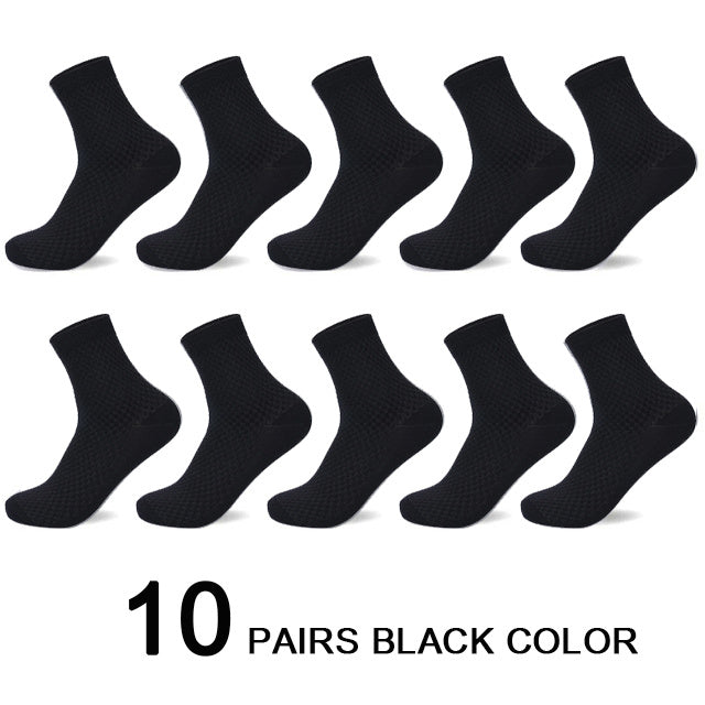 Bamboo Fiber Men Socks Business Breathable Male Limorista