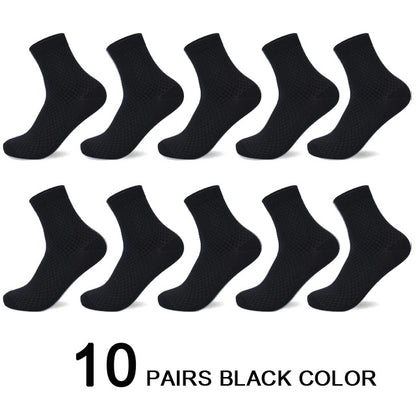 Bamboo Fiber Men Socks Business Breathable Male Limorista