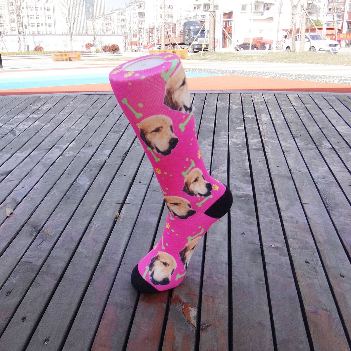 Cartoon Pet Head Face Socks Limorista