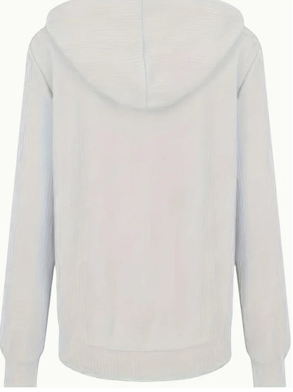 Zip Up Drawstring Hoodies, Casual Soldi Long Sleeve Sweatshirt Limorista