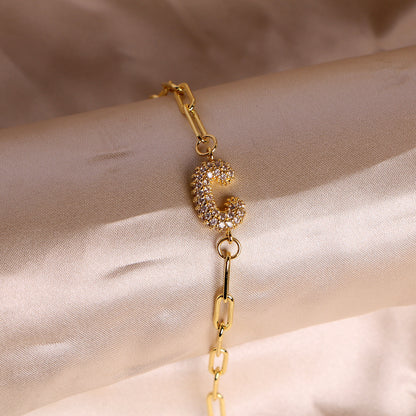 18K Bubble Balloon 26 English Zircon Clip Bracelet Limorista
