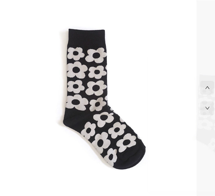 Cute cartoon flower socks cotton girl in stockings Limorista