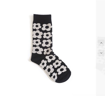 Cute cartoon flower socks cotton girl in stockings Limorista