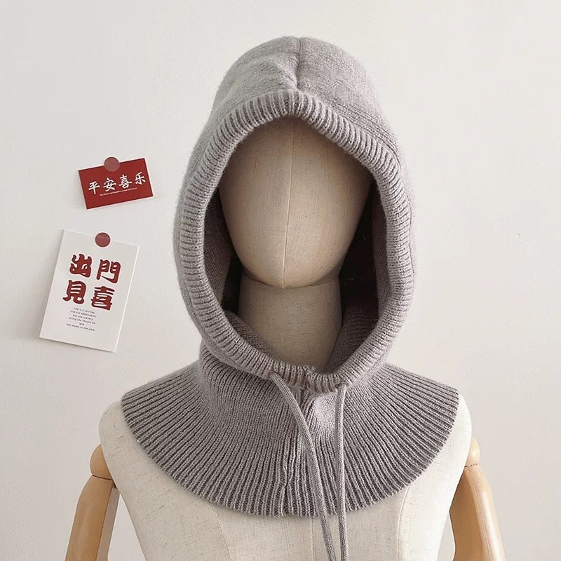 Autumn And Winter Knitting Scarf Integrated Sleeve Cap Limorista