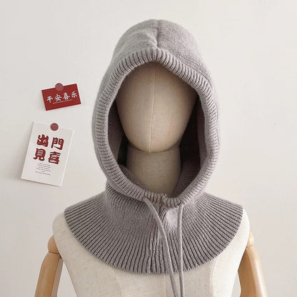 Autumn And Winter Knitting Scarf Integrated Sleeve Cap Limorista