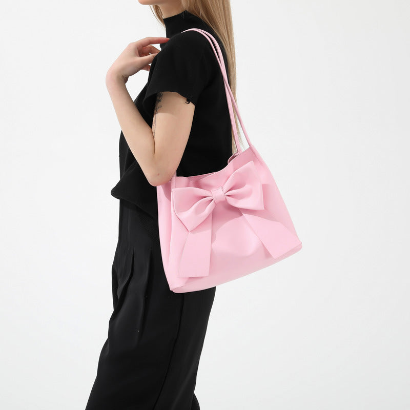 Bow Large Capacity Tote Handbag Limorista