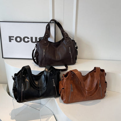 Handbag European And American Retro Solid Color Simple Texture Limorista