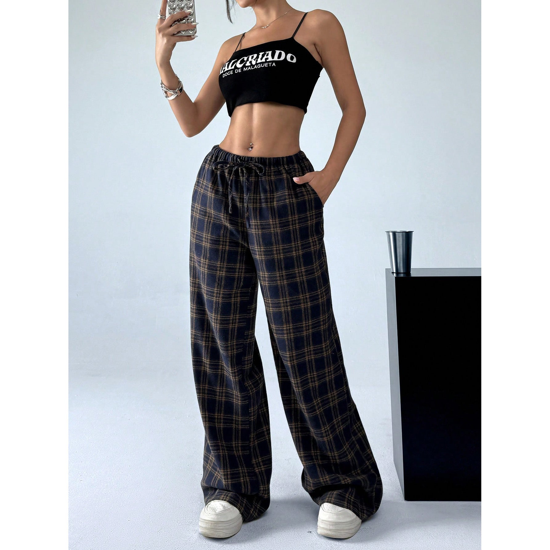 Leopard Print Floral Print Casual Jumpsuit Wide Leg Loose Limorista