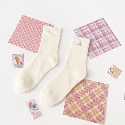 Sweet Lady Towel Bottom Mid-calf Socks Limorista