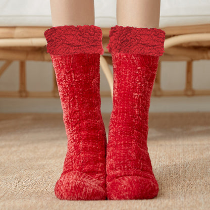 Ladies Winter Warm Floor Sleeping Socks Plus Velvet Limorista