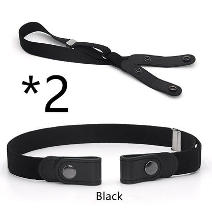 Jeans Belt Seamless Elastic Without Buckle All-match Lazy Belt Limorista