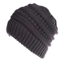 Mixed Color Knitted Wool Hat Ladies Non-labeled Ponytail Hat Limorista