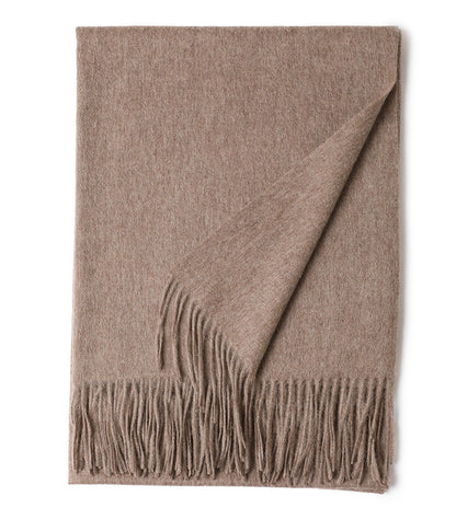 New Solid Color Wool Long Beard Warm Tassel Scarf Thick Limorista