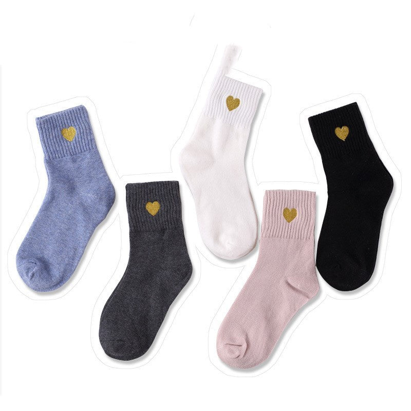 Hand-embroidered gold thread love women&
