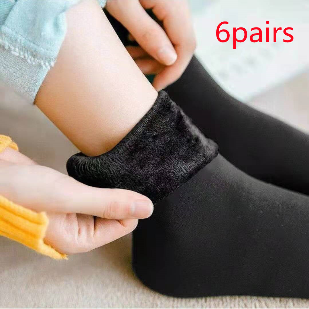 Winter Plush Thickened Mid Height Warm Snow Socks Limorista