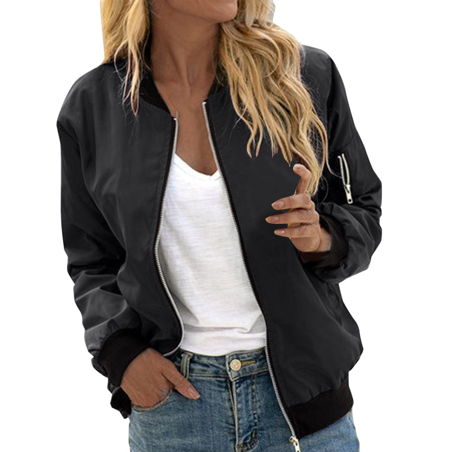 European And American Solid Color Women&