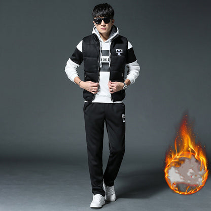 Men Plus Velvet Padded Clothes Suit Limorista