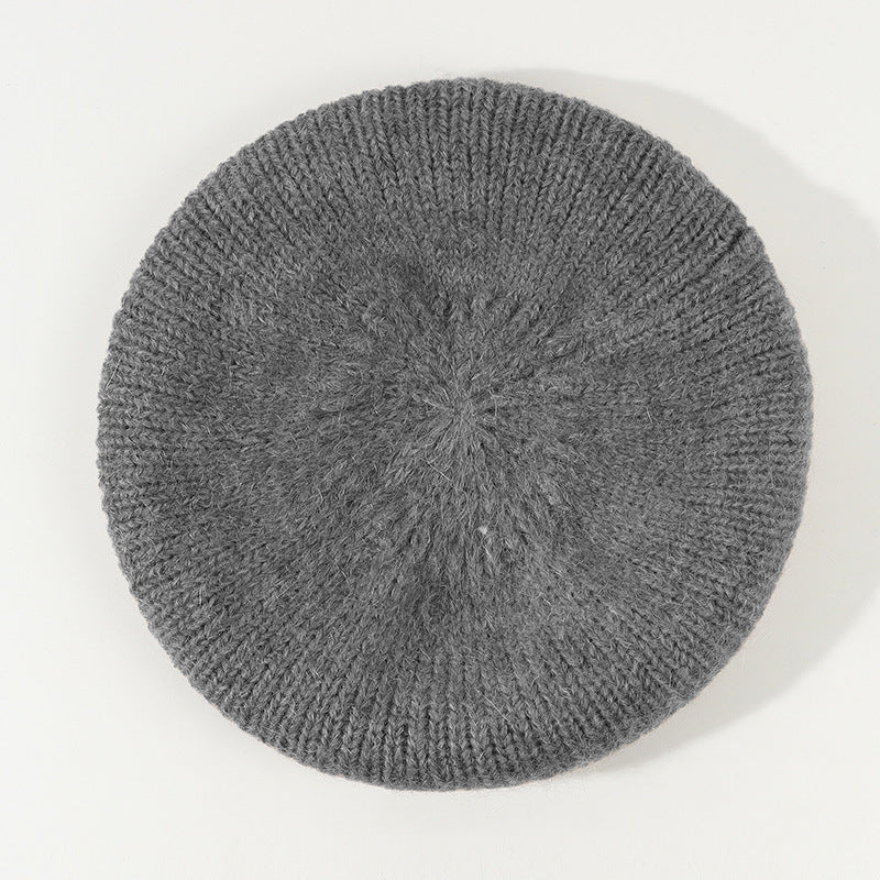 Soft Glutinous Mohair Knitted Plush Knitted Hat Limorista